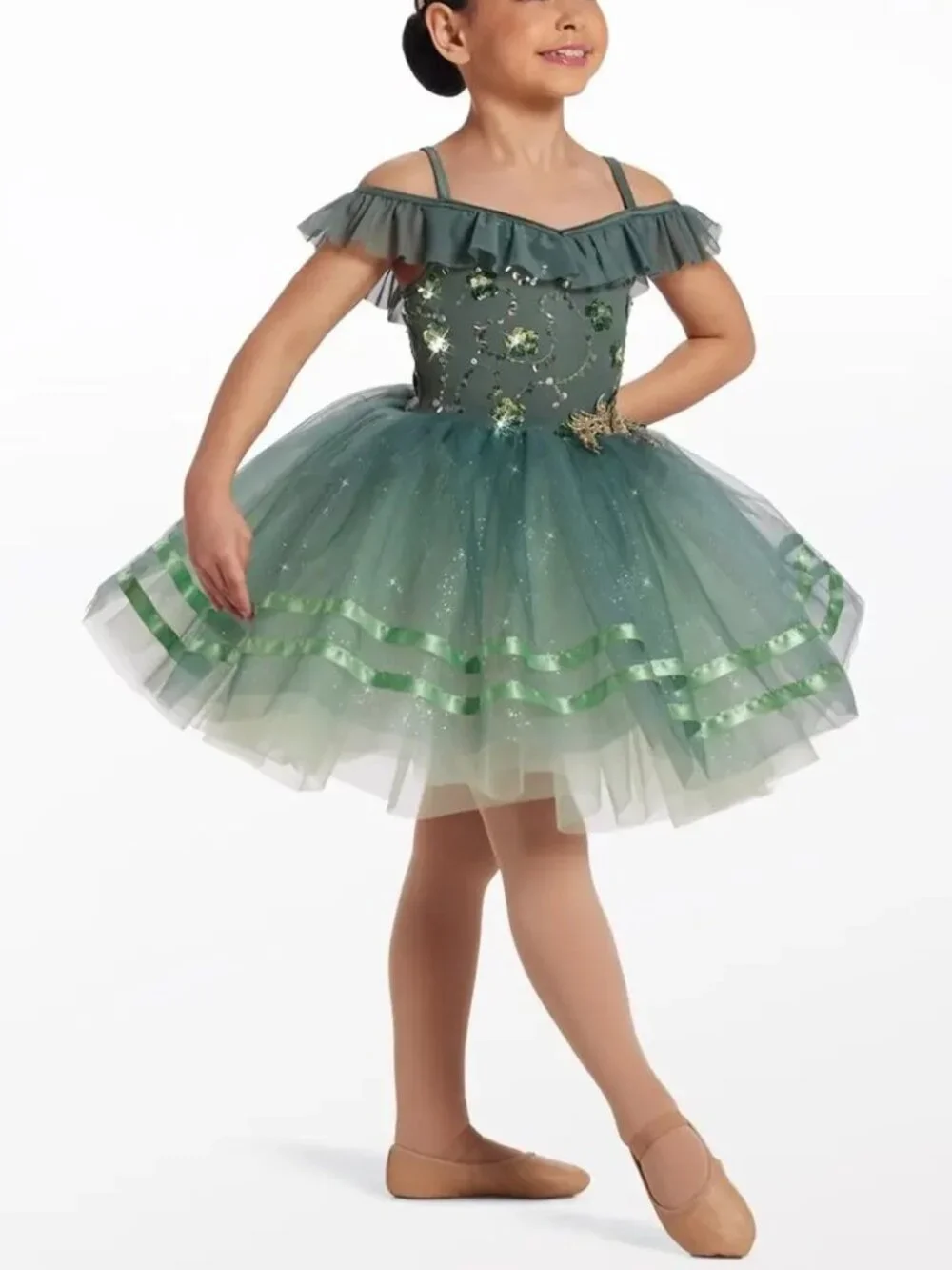 Weissman “Take a Leap” Green Sequin Ballet Dance